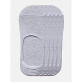 5 Pairs Unisex Casual Cotton Blended Solid No-show Socks (Light Grey) - GillKart