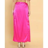 Pink silk full-length shapewear petticoat for women
