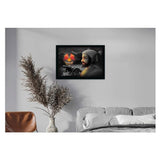shivaji Maharaj Painting Vinyl Sparkle Coated with Synthetic Photo Frame (Multicolor)