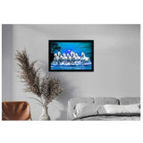 Seven Running Horses Vastu Painting with Frame (Multicolor)