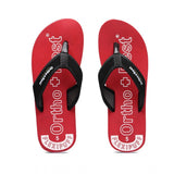 Red orthopedic doctor slippers and flip flops