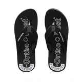 Black rubber orthopedic doctor slippers, comfortably designed for casual wear and support