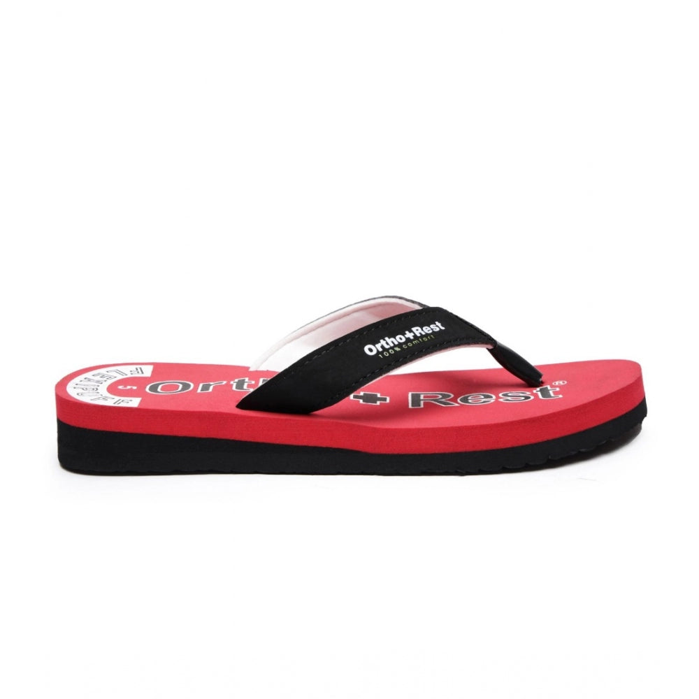 Unisex Rubber Comfortable Orthopedic Doctor Slipper and Flip Flops (Red) - GillKart