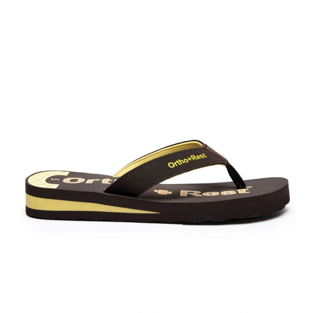Unisex Rubber Comfortable Orthopedic Doctor Slipper and Flip Flops (Brown) - GillKart