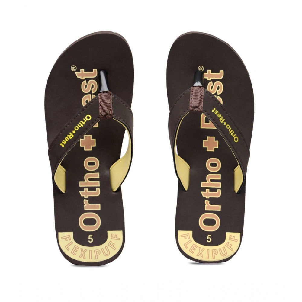Unisex Rubber Comfortable Orthopedic Doctor Slipper and Flip Flops (Brown) - GillKart