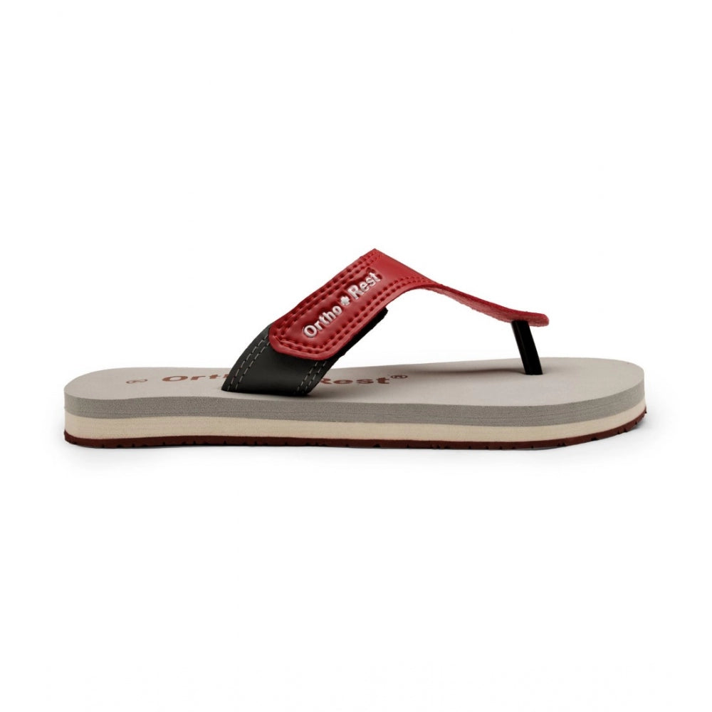 Maroon orthopedic rubber slipper