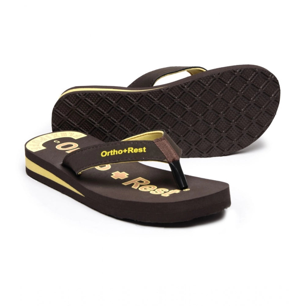 Unisex Rubber Comfortable Orthopedic Doctor Slipper and Flip Flops (Brown) - GillKart