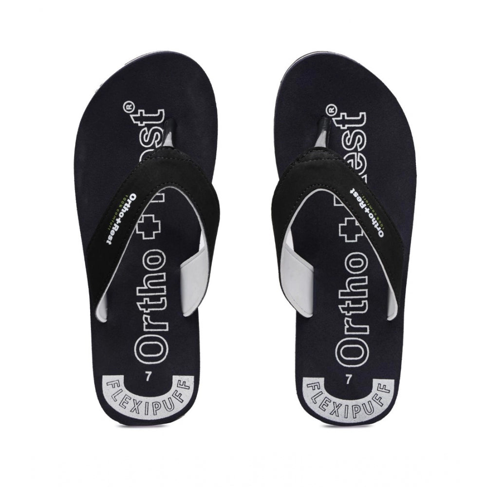 Unisex blue slippers with orthopedic support