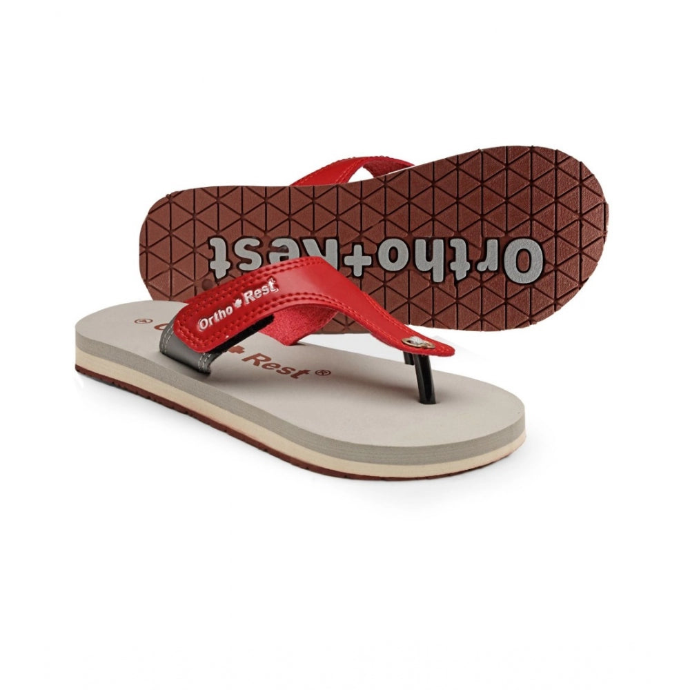 Unisex maroon slipper with orthopedic design