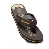 Brown orthopedic doctor slippers, unisex style, rubber material
