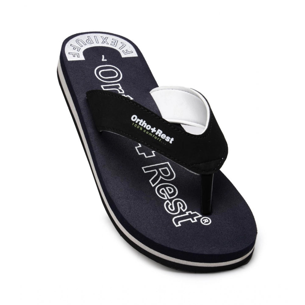 Black rubber slipper with black strap