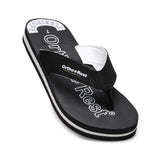 Black rubber slipper with adjustable strap