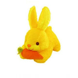 Yellow cotton fiber rabbit with carrot lovable toy, perfect decor for car dashboards, offices, homes, or gifts