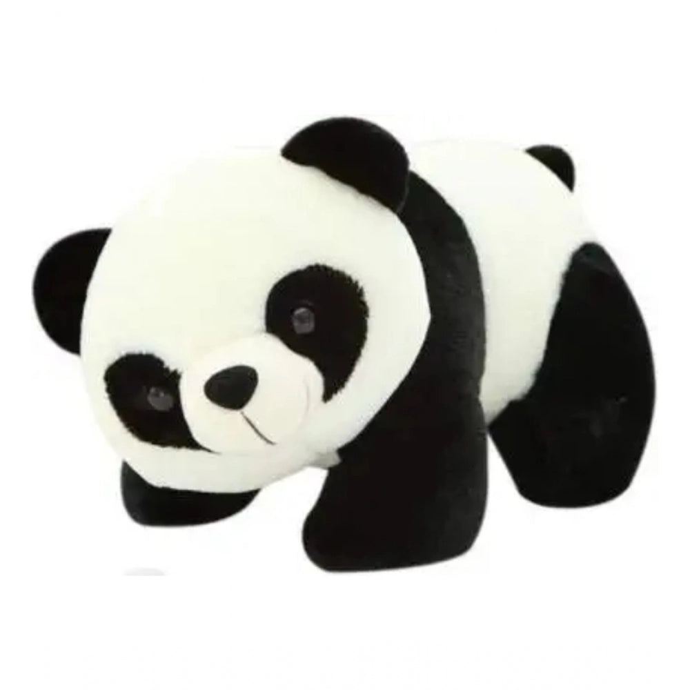 Black cotton fiber panda plush toy, adorable accessory for car dashboard, office, or home