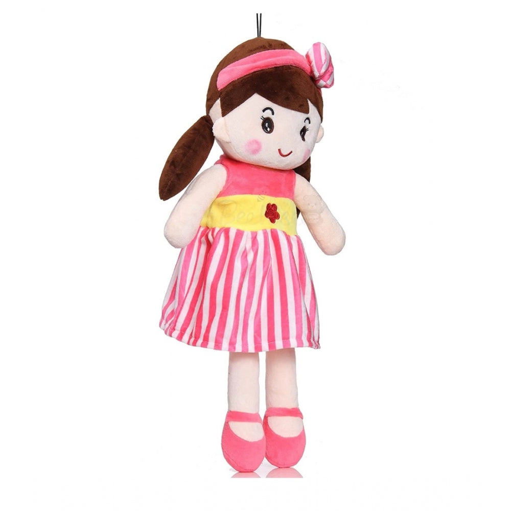 Pink cotton plush doll, soft toy for car dashboard, office, or home, great gift idea