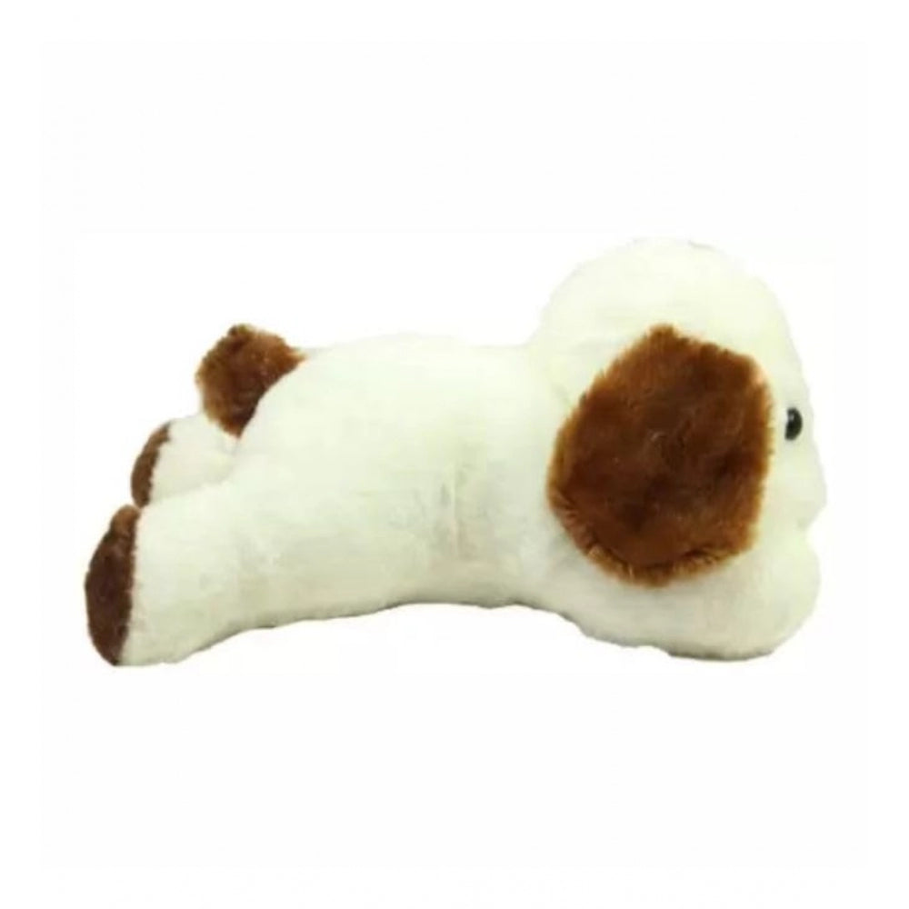 White cotton fiber sleeping dog plush toy, perfect for car dashboards, offices, homes, or gifts