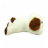 White cotton fiber sleeping dog plush toy, perfect for car dashboards, offices, homes, or gifts