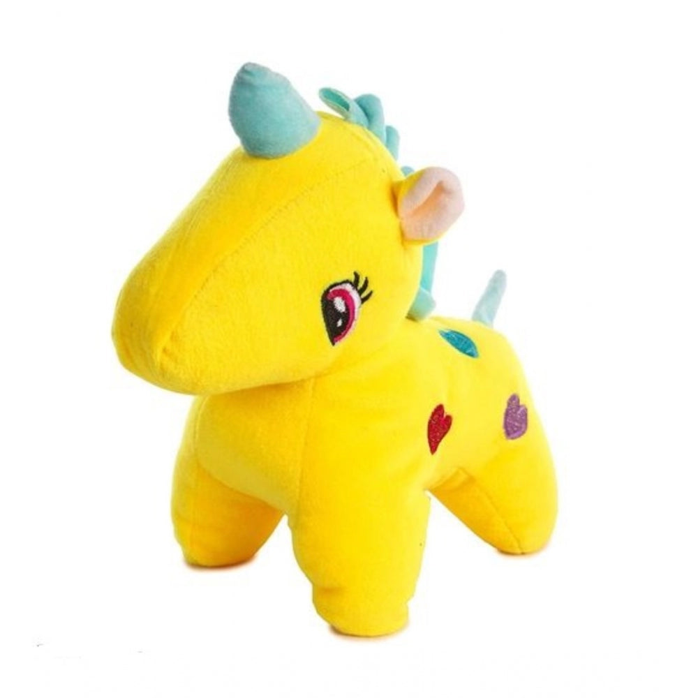 Cotton fiber yellow plush unicorn toy - great for car dashboard, office, or home as a thoughtful gift; actual product color may slightly vary