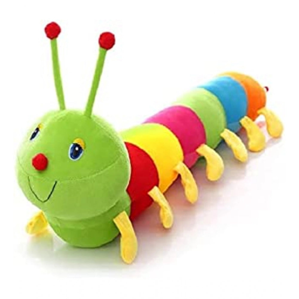 Multicolor cotton fiber caterpillar toy for play at home, office, or car dashboard - actual colors may differ