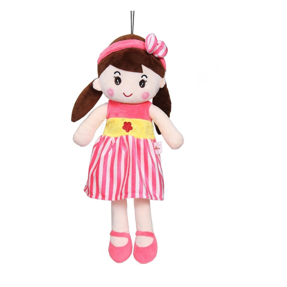 Plush pink cotton doll, versatile seating companion for car dashboard, office, or home, perfect gift for loved ones