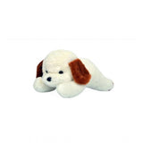 White cotton fiber sleeping dog plush toy, perfect for cars, offices, homes, or gifts