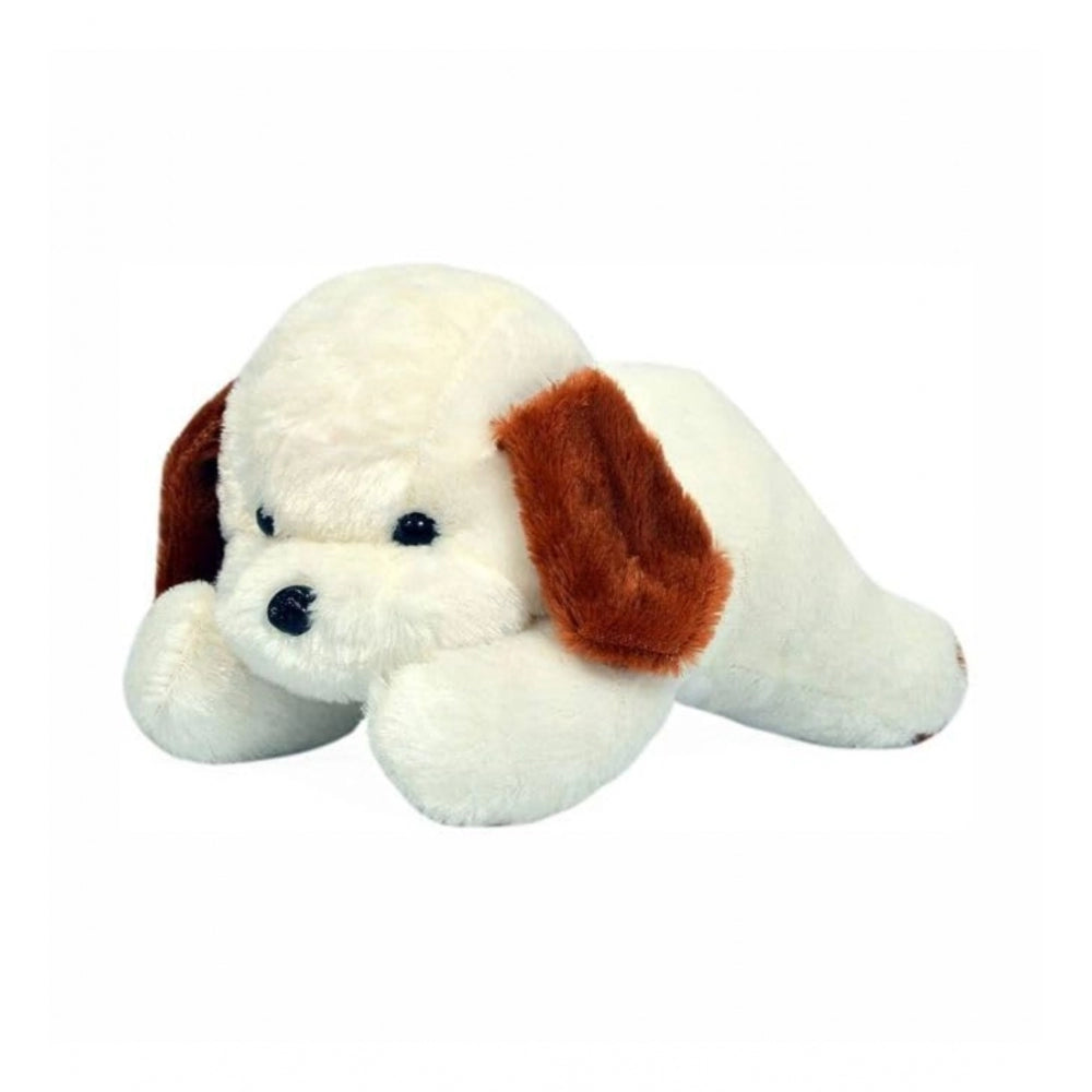 White cotton fiber sleeping dog plush toy, perfect for car dashboards, offices, homes, or gifts