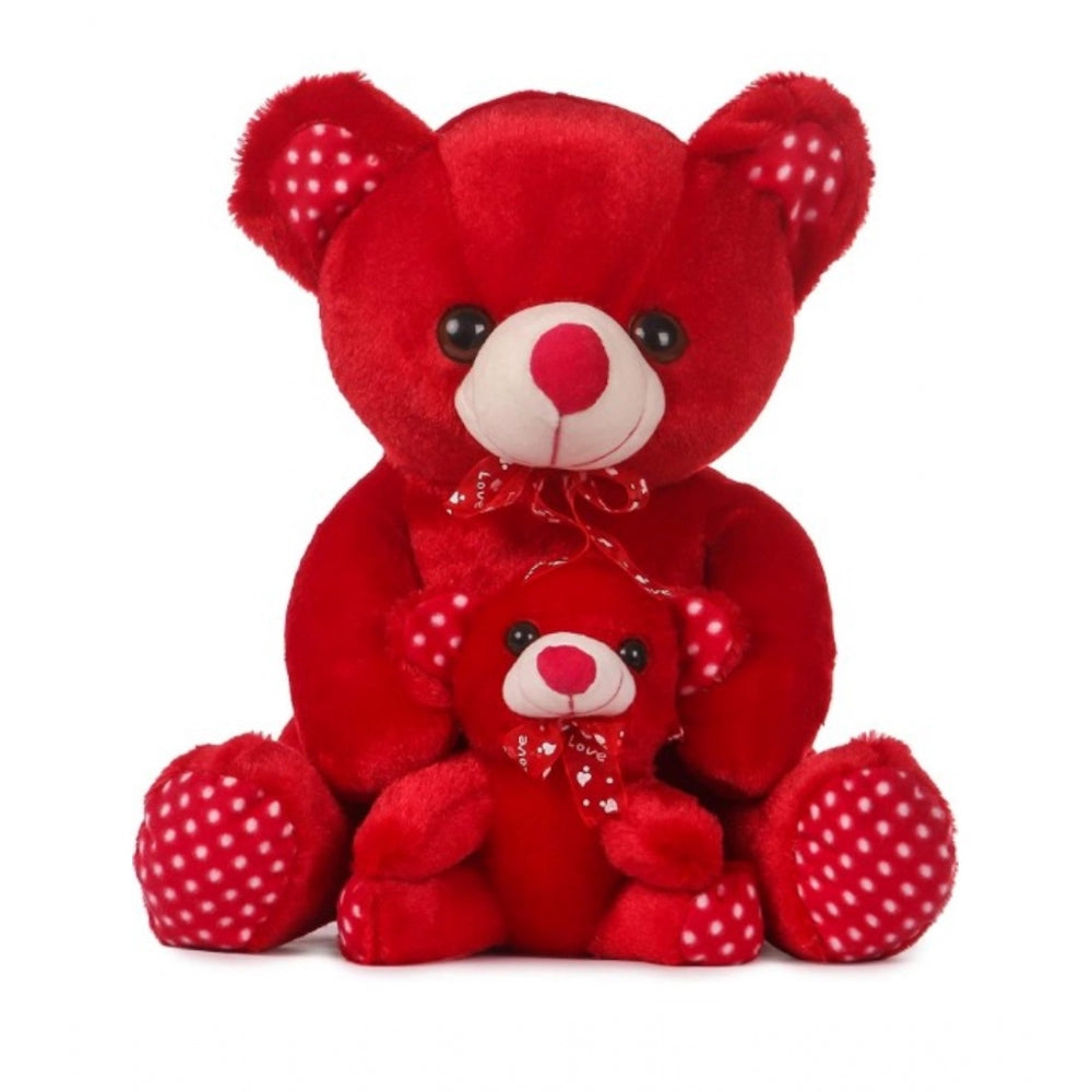 Red cotton fiber mother-baby teddy bear, perfect for cars, offices, homes, or gifts