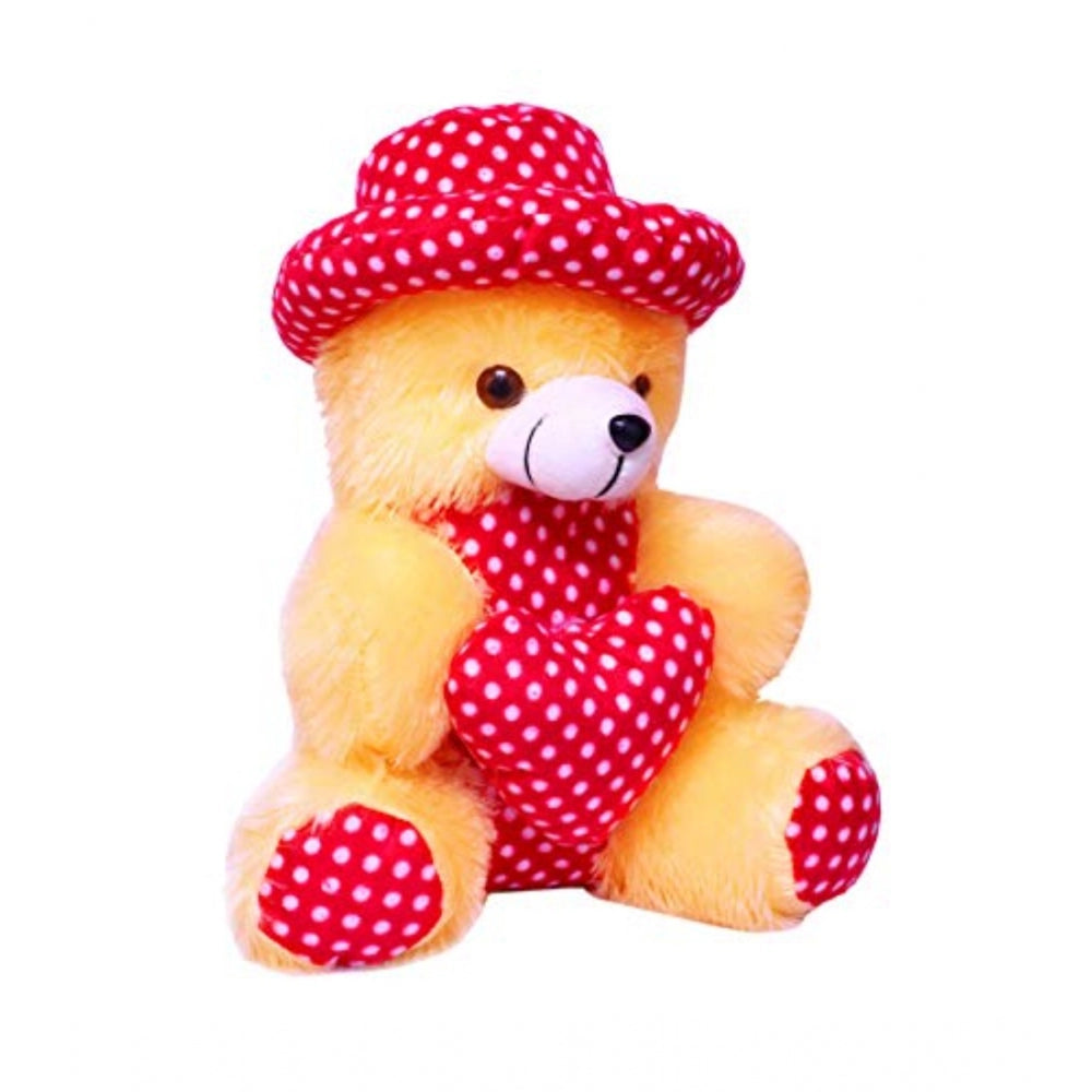 Yellow cotton fiber cap teddy bear softplush toy, perfect for cars, offices, homes, or as a gift