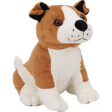 Brown cotton fiber dog teddy bear, cool bull design for decorative use anywhere