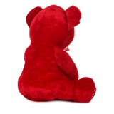 Red cotton-fiber mother and baby teddy bear, perfect for gifting or display at home, car, or office