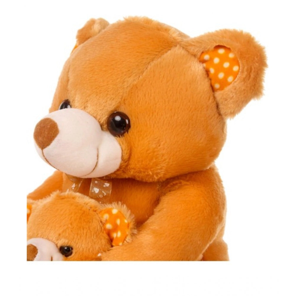 Brown cotton fiber teddy bear set - mother and baby, ideal for cars, offices, homes as a heartwarming gift
