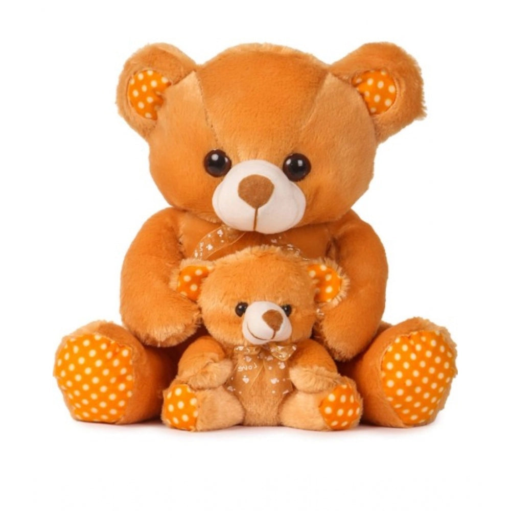 Brown cotton fiber teddy bear set, mother and baby design, ideal for cars, offices, homes, perfect gifts