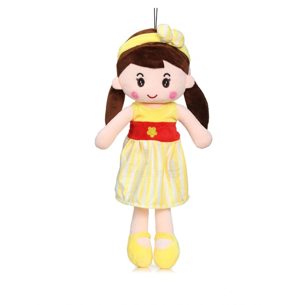 Yellow cotton fiber plush doll, versatile decor for home, office or car dashboard, perfect gift for loved ones