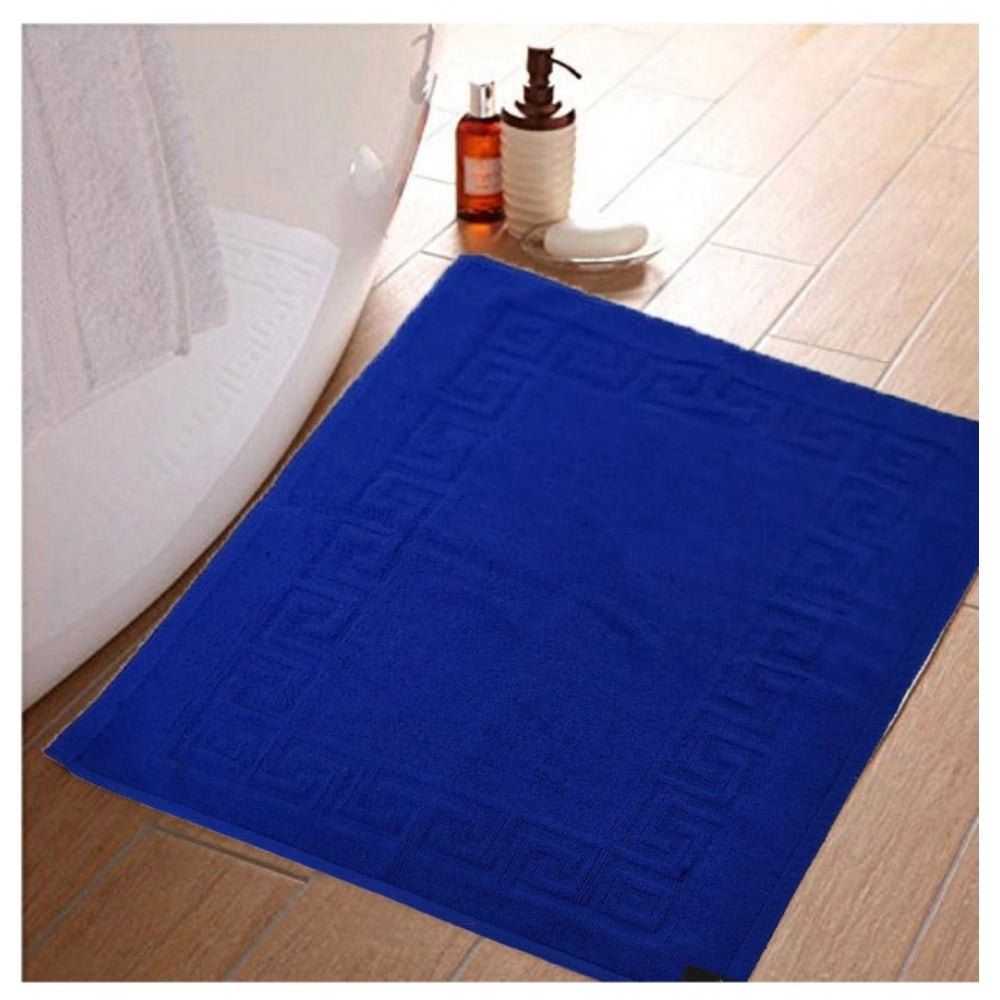Solid Cotton Hotel Bathmats (Blue) - GillKart
