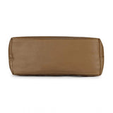 Light brown polyurethane textured shoulder bag