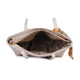 Lavender polyurethane women's shoulder bag with a zipper
