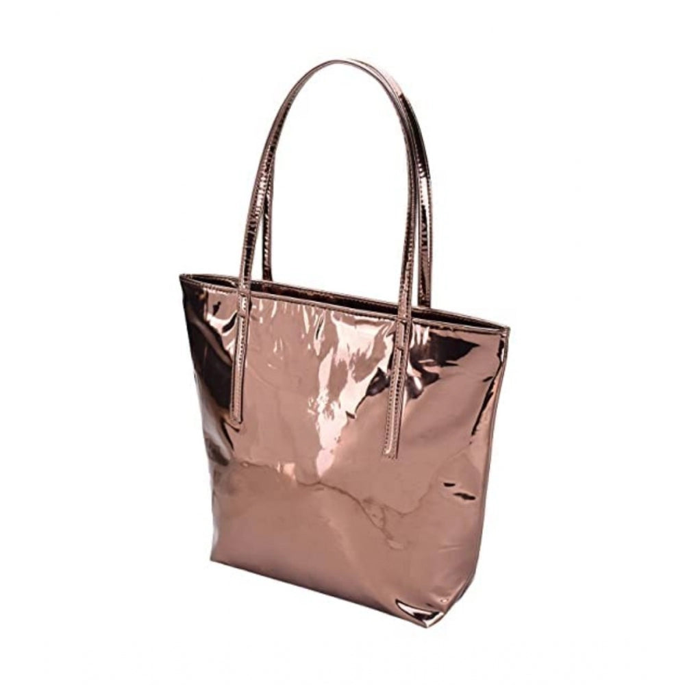 Copper synthetic shoulder bag
