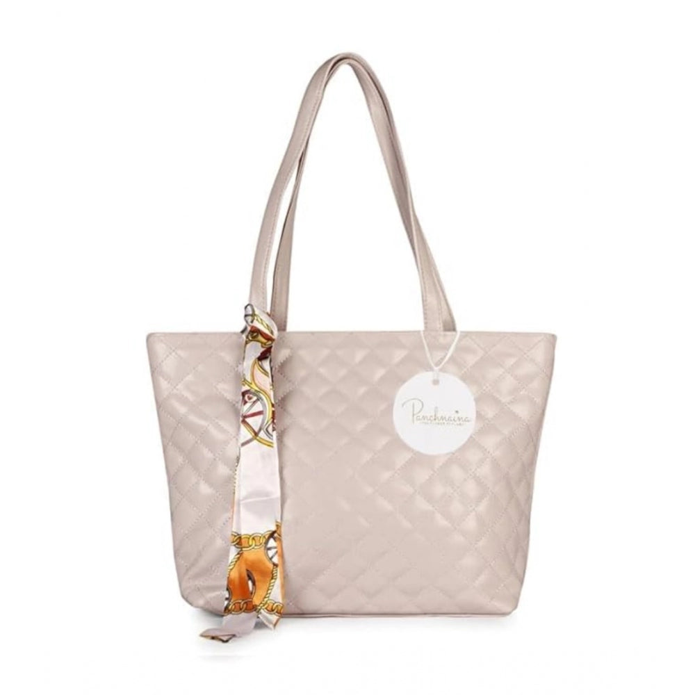 Lavender textured shoulder bag with zip closure