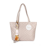 Lavender textured shoulder bag with zip closure