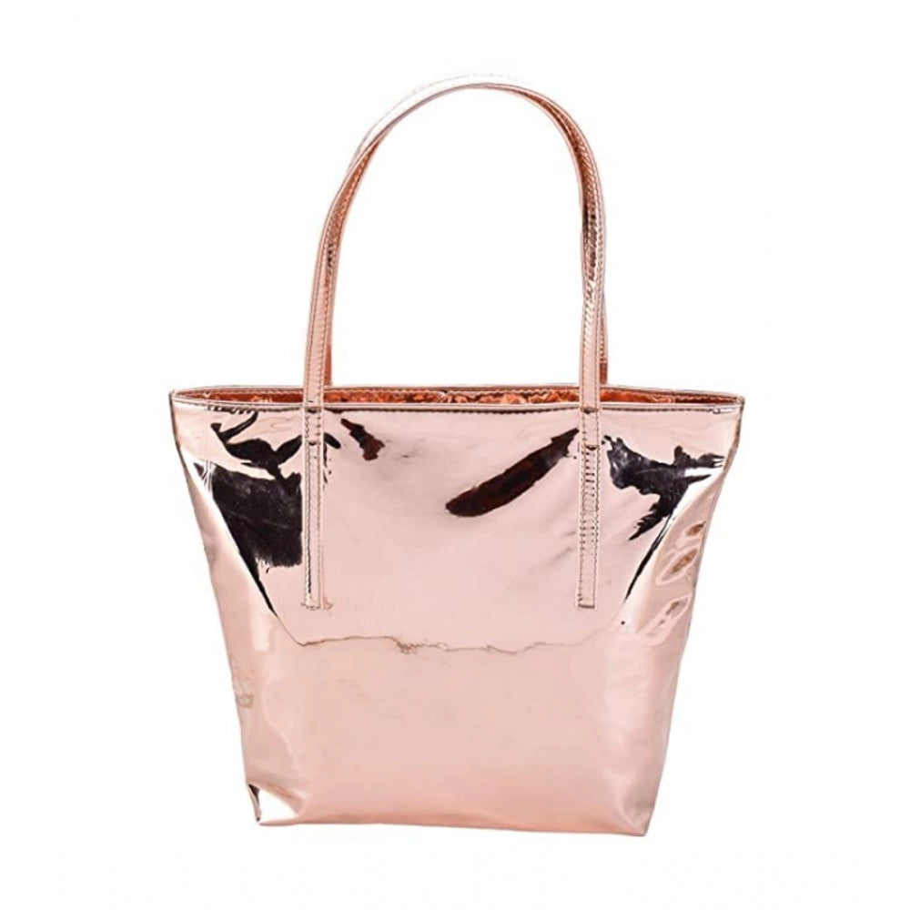 Womens synthetic shoulder bag, rose gold