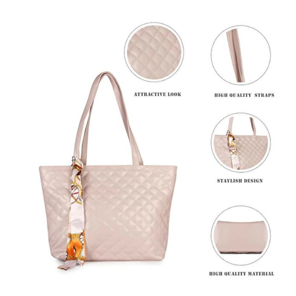 Lavender polyurethane textured shoulder bag, high quality straps