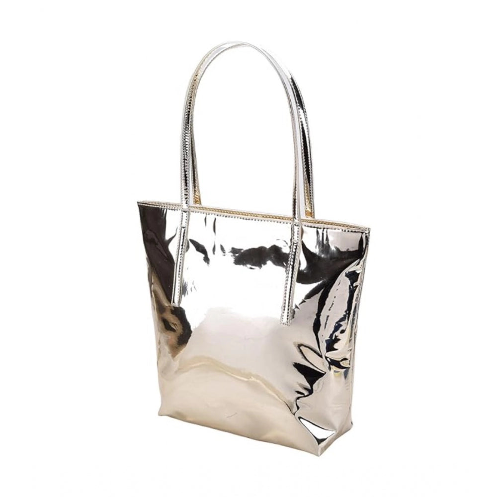 Womens synthetic shoulder bag, gold