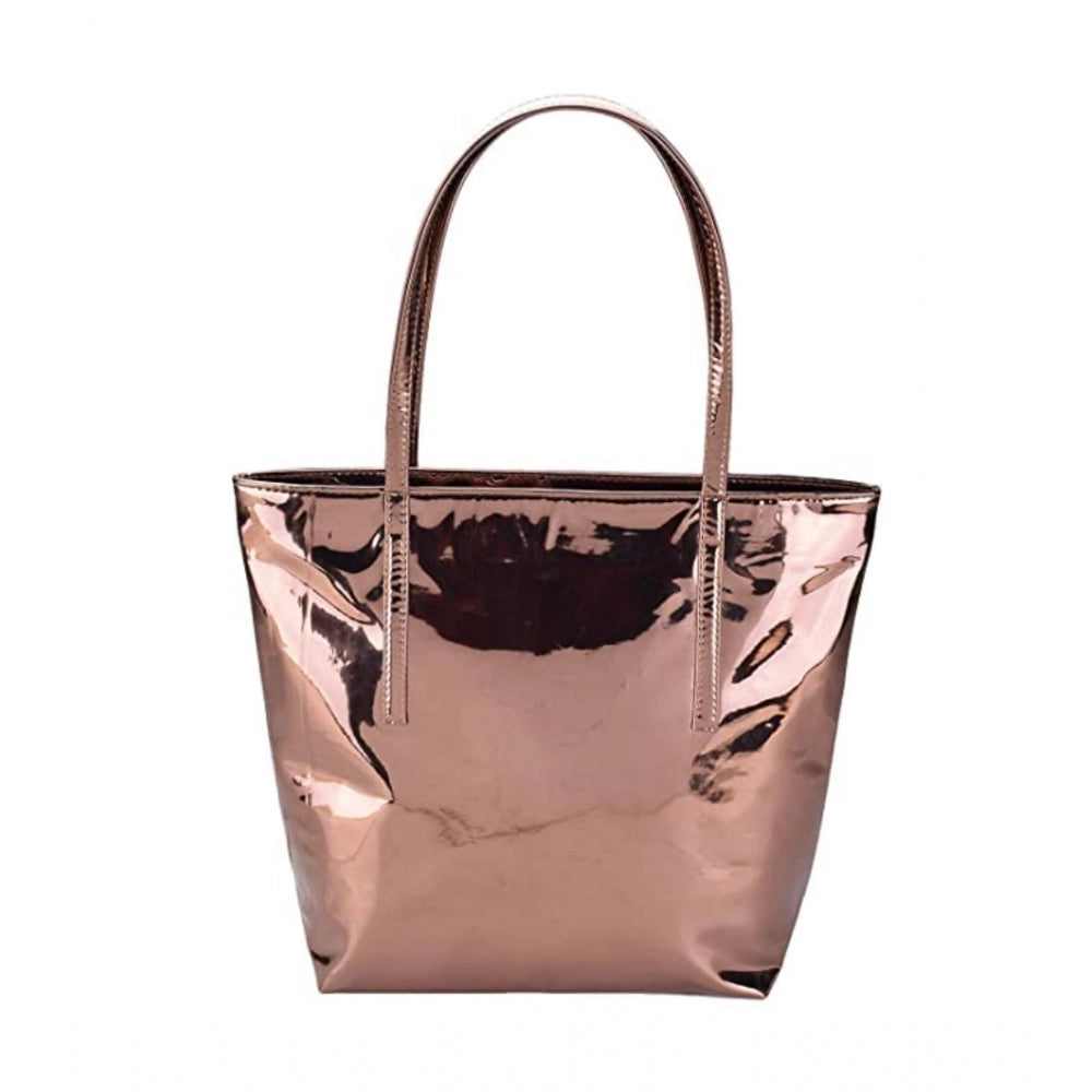 Copper synthetic shoulder bag