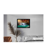 Natural Water Fall Painting with Synthetic Photo Frame (Multicolor)