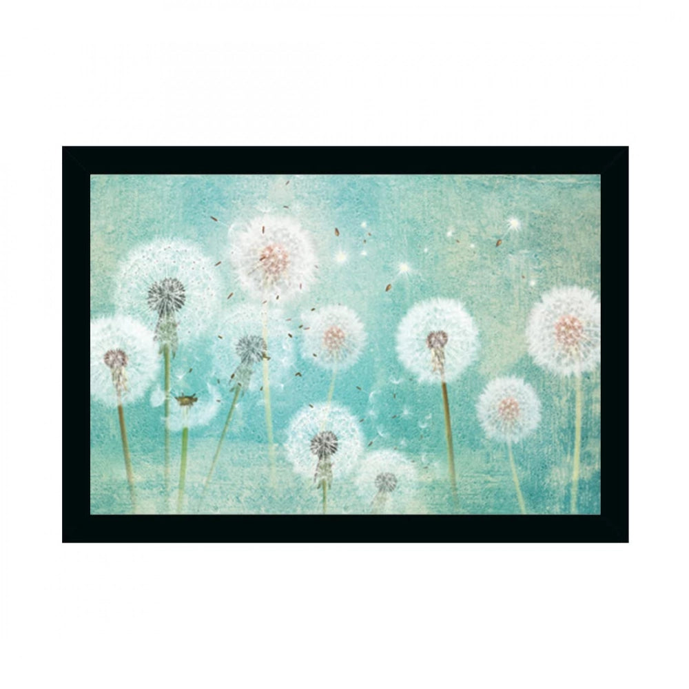 Flower painting on photo frame, watercolor effect, multiple colors