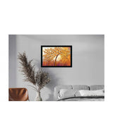 Tree Painting Painting with Synthetic Photo Frame (Multicolor)