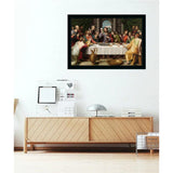Multicolor photo frame painting of Jesus Christ and his apostles, religious art