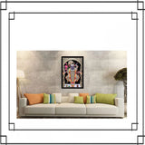 Multicolor synthetic framed Shrinathji painting, lightweight and water-resistant wall mount art (14x20 inch)