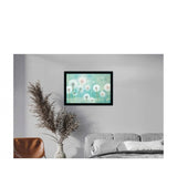 Multicolored flower painting in photo frame