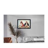 Lord Jesus Christ Painting with Synthetic Photo Frame (Multicolor)